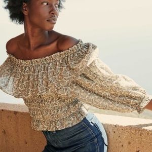 DOEN Luce Top/ M/ Cream Tillsbury Paisley EUC